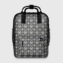 Рюкзак женский Чёрно-белый узорный, цвет: 3D-принт