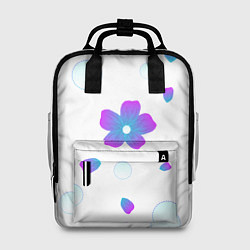 Рюкзак женский Цветочки и пузыри, цвет: 3D-принт