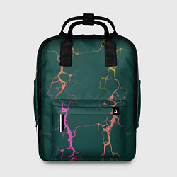 Рюкзак женский Молнии на изумрудном, цвет: 3D-принт