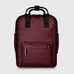 Рюкзак женский Однотонный тёмно-красный полосатый узор, цвет: 3D-принт
