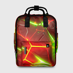 Рюкзак женский Неоновые красные плиты с ярким светом, цвет: 3D-принт