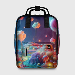 Рюкзак женский Planet chupa chups - neon glow, цвет: 3D-принт