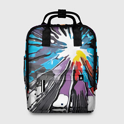 Рюкзак женский Кляксы краски - абстракция, цвет: 3D-принт