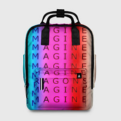 Рюкзак женский Imagine Dragons neon rock, цвет: 3D-принт