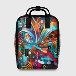 Женский рюкзак Абстрактное граффити - нейроарт завихренья