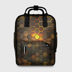 Женский рюкзак Светящиеся коричневый соты - тепловая энергия