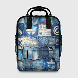 Рюкзак женский Пэчворк с игровыми значками, цвет: 3D-принт