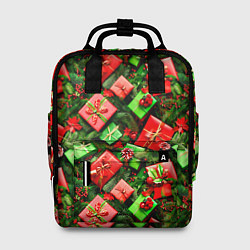 Женский рюкзак Новогодние подарки в коробках