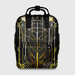 Женский рюкзак Gold lines on a black background