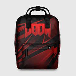 Женский рюкзак Doom - красная абстракция