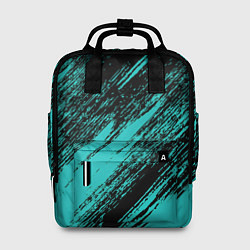Рюкзак женский The color is black and light blue, цвет: 3D-принт