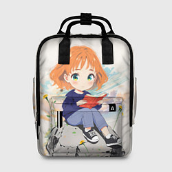 Рюкзак женский Аниме девушка и книга, цвет: 3D-принт