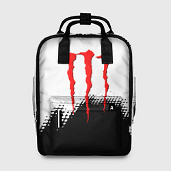 Женский рюкзак Monster energy чёрно белые краски