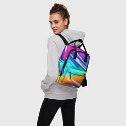 Рюкзак женский Радужные брызги краски текстура, цвет: 3D-принт — фото 2
