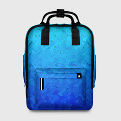 Рюкзак женский Голубой в синеву с узором, цвет: 3D-принт