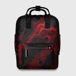 Рюкзак женский Черно-красная размытая абстракция, цвет: 3D-принт