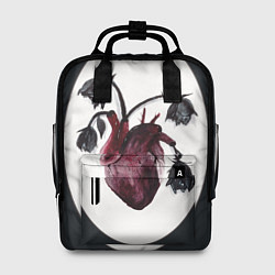 Рюкзак женский Цветы любви: увядшее сердце, цвет: 3D-принт