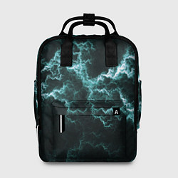 Рюкзак женский Lightning light blue line, цвет: 3D-принт