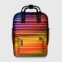 Рюкзак женский Полосатый градиент, цвет: 3D-принт