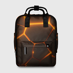 Рюкзак женский Оранжевое свечение текстура, цвет: 3D-принт
