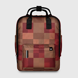 Рюкзак женский Бордовые пиксели, цвет: 3D-принт