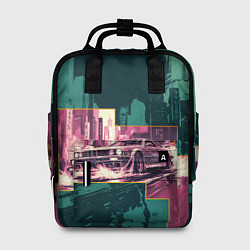 Рюкзак женский Дрифтующий спорткар, цвет: 3D-принт