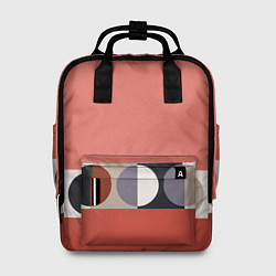 Рюкзак женский Луна Малевича розовый томат, цвет: 3D-принт