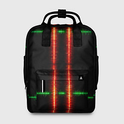Женский рюкзак Color black green red lines