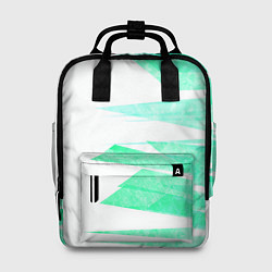 Рюкзак женский Color white light blue strip, цвет: 3D-принт