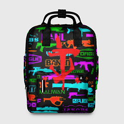 Рюкзак женский Doom шутер паттерн, цвет: 3D-принт