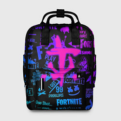Рюкзак женский Fortnite x doom neon logo, цвет: 3D-принт