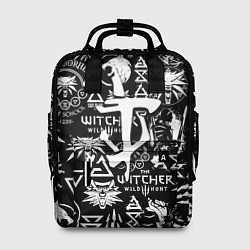 Рюкзак женский Doom логотипы ведьмак, цвет: 3D-принт