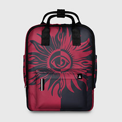 Рюкзак женский Солнце красно-синее, цвет: 3D-принт