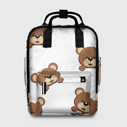 Рюкзак женский Мордашка мишки, цвет: 3D-принт