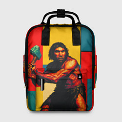 Рюкзак женский Неандерталец поп-арт, цвет: 3D-принт