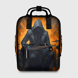 Женский рюкзак Гитарист играющий в пламени