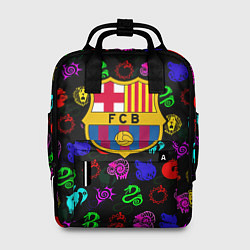 Рюкзак женский Barcelona neon games logo, цвет: 3D-принт