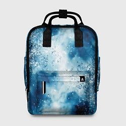 Рюкзак женский Тёмно-синяя дымка с серебристой крошкой, цвет: 3D-принт