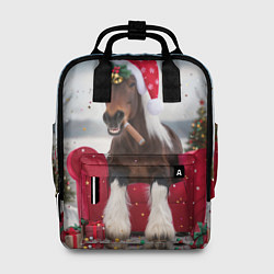 Женский рюкзак Новогодний конь