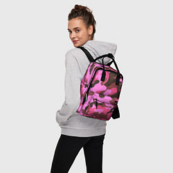 Рюкзак женский Камуфляж: розовый/коричневый, цвет: 3D-принт — фото 2