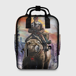 Рюкзак женский Красноармеец на медведе, цвет: 3D-принт