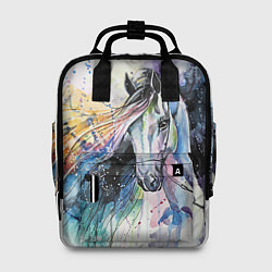 Рюкзак женский Акварельная лошадь, цвет: 3D-принт