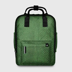 Женский рюкзак Змеиная зеленая кожа