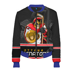 Бомбер женский Ottawa Senators, цвет: 3D-синий