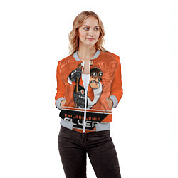 Бомбер женский Philadelphia Flyers, цвет: 3D-меланж — фото 2