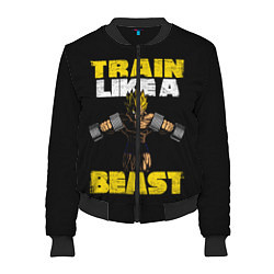 Бомбер женский Train Like a Beast, цвет: 3D-черный