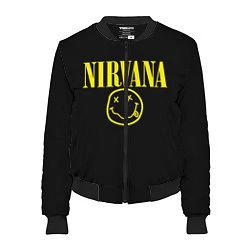 Бомбер женский Nirvana Rock, цвет: 3D-черный