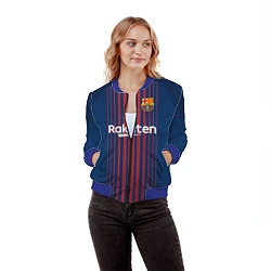 Бомбер женский Barcelona FC: Neymar Home 17/18, цвет: 3D-синий — фото 2
