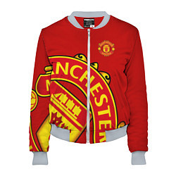 Бомбер женский FC Man United: Red Exclusive, цвет: 3D-меланж