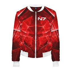 Бомбер женский Mass Effect: Red Armor N7, цвет: 3D-белый